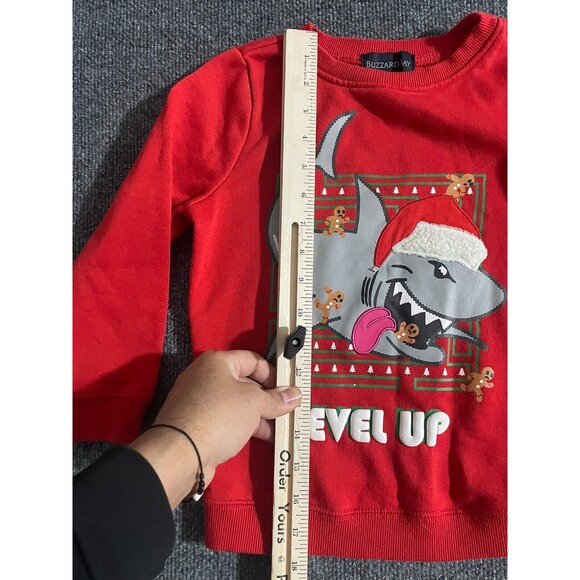 Blizzard Bay Boys Sweater Ugly Christmas Size  12-14 Shark - Picture 6 of 9